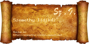 Szemethy Ildikó névjegykártya