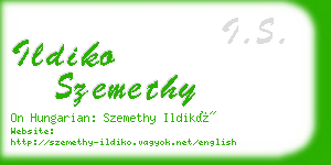 ildiko szemethy business card